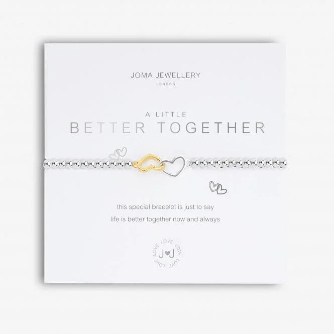 custom engraved silver bracelet for her-A Little Better Together Bracelet 4959