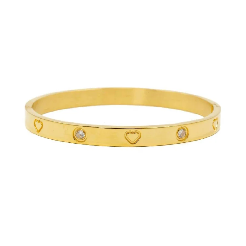 stackable gold bracelet with charms-Blessing Bangle In Gold