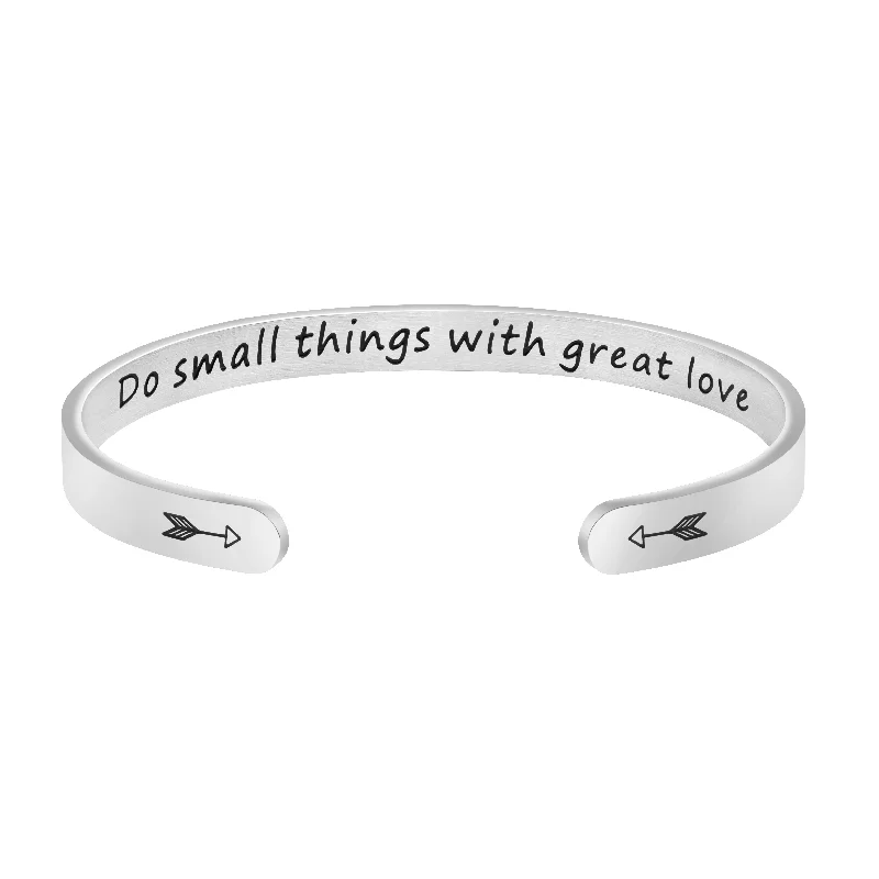 gold bracelet with diamonds and charm-Do Small Things With Great Love Best Friend Gift