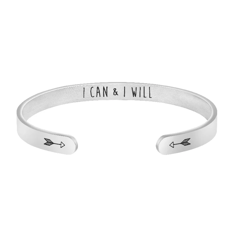 luxury tennis bracelet with diamonds-I Can & I Will Encouragement Gift for Her