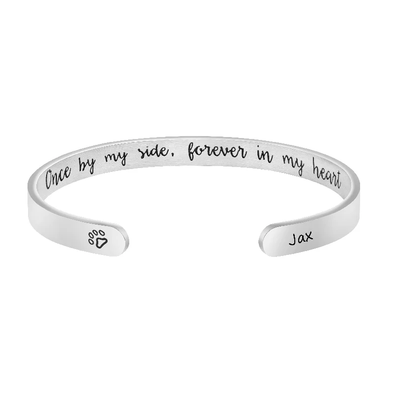 men’s gold bracelet with engraving-Jax Pet Memorial Jewelry Personalized Dog Sympathy Gift