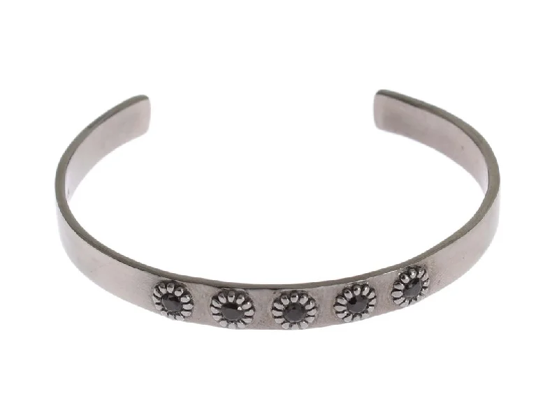 silver cuff bracelet for men-Nialaya  Crystal 925 Bangle Women's Bracelet