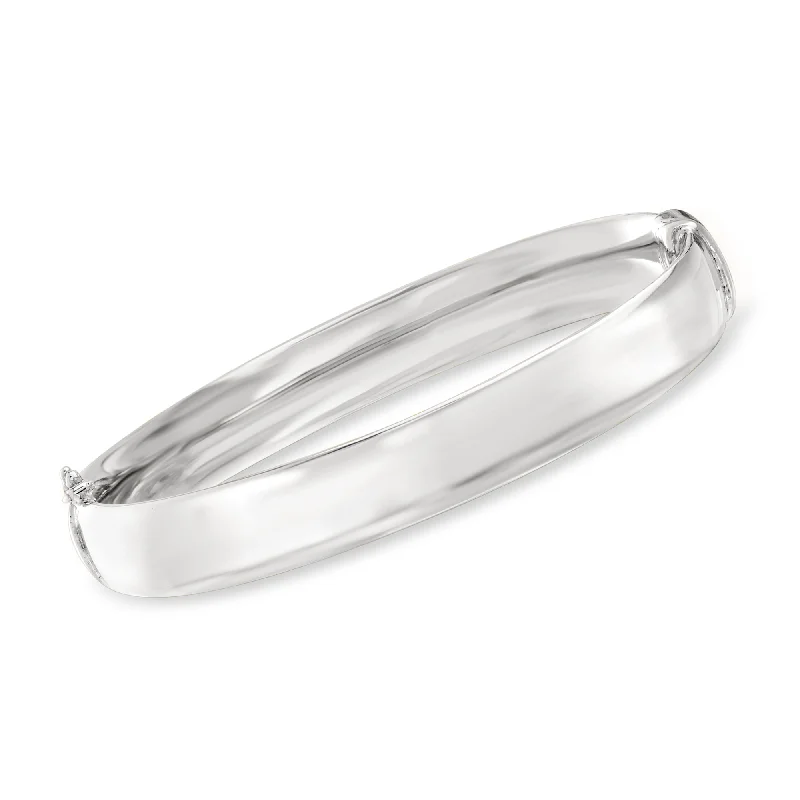 adjustable bracelet with unique design-Ross-Simons Sterling Silver Polished Bangle Bracelet