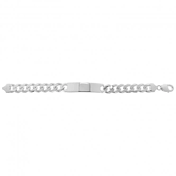 handmade silver bracelet for special occasion-Acotis Silver Jewellery Gents Curb Id Bracelet G2113