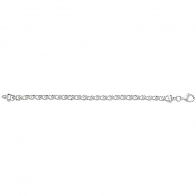 chic bracelet with engraved initials-Acotis Silver Jewellery Ladies Roller Ball Bracelet G2560