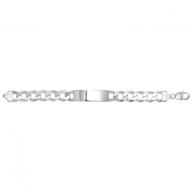 minimalist silver bracelet with gemstone-Acotis Silver Jewellery Men's Curb Id Bracelet G2571