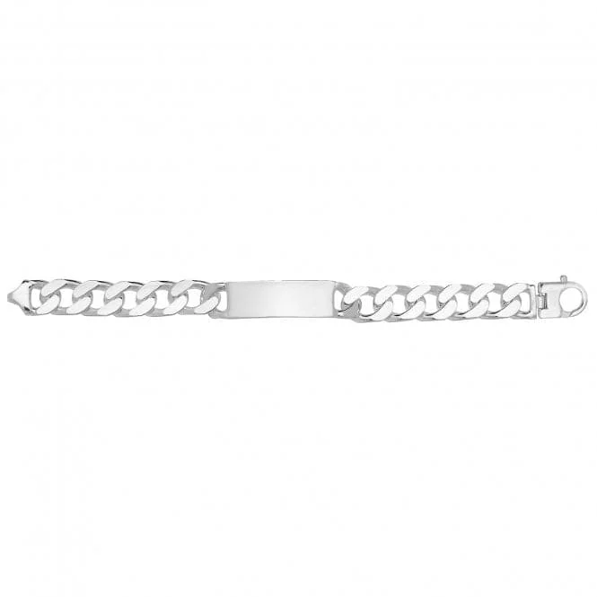 women’s bracelet with angel charm-Acotis Silver Jewellery Men's Curb Id Bracelet G2633