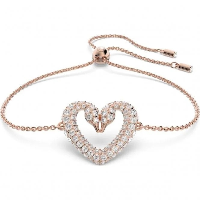 personalized name bracelet for women-Una Heart Bracelet Rose Gold-tone Plated 5628658