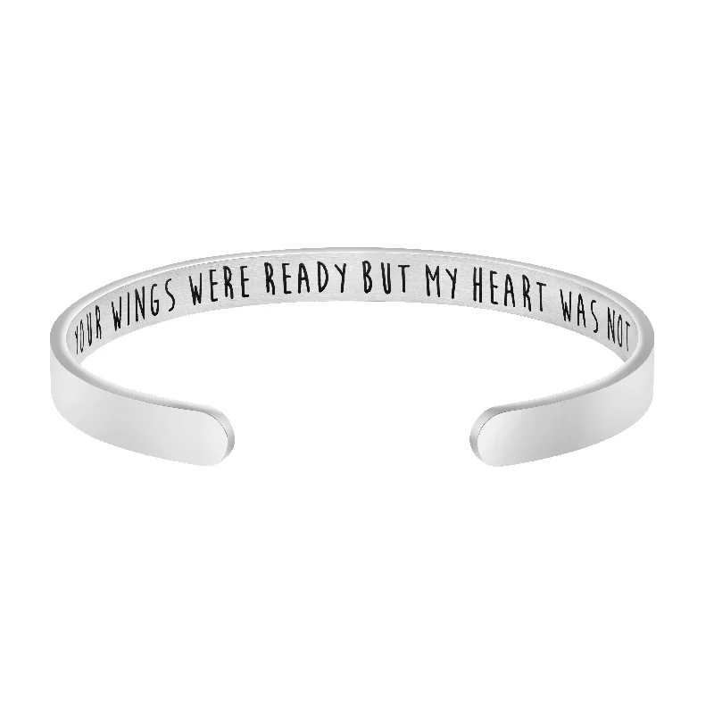 personalized name bracelet for women-Your Wings Were Ready My Heart Was Not Remembrance