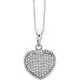 personalized charm pendant necklace -14k White Gold 1/3ct TDW Diamond Heart Necklace (G-H, I1-I2)