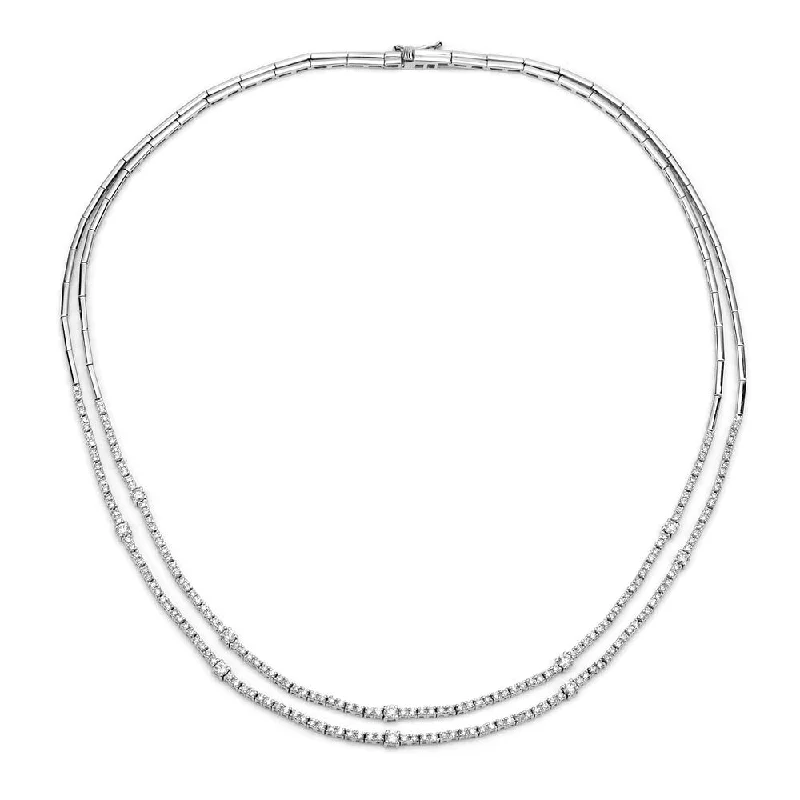 long silver pendant necklace -Auriya 14k Gold 2 3/5ctw Diamond Opera Necklace (H-I, SI1-SI2)