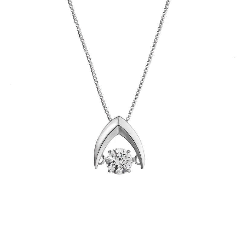 celestial star pendant necklace -Auriya 'Dancing Stone' 14k White Gold 1/4ctw Diamond Necklace