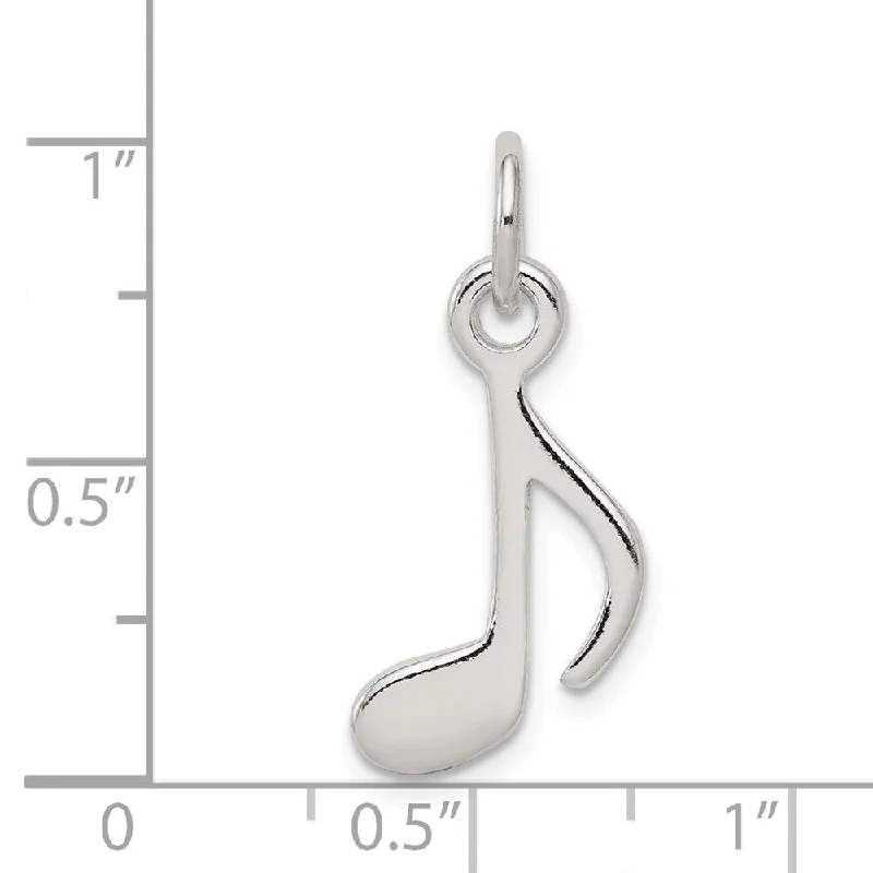 gold leaf charm necklace -Diamond2Deal 925 Sterling Silver Polished Music Note Pendant