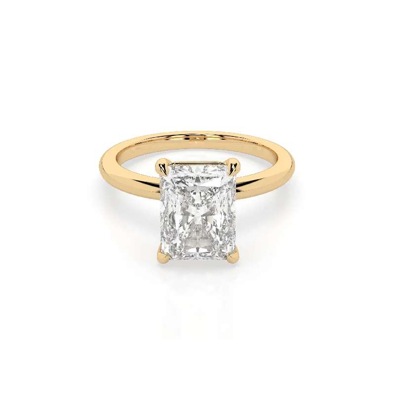 custom gold rings for women with diamonds-Cara Engagement Ring - Yellow Gold