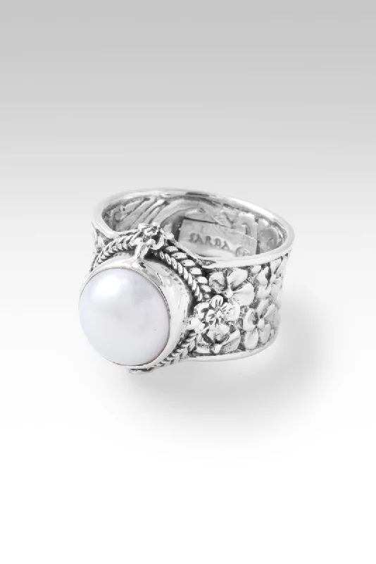 women’s wedding rings with diamonds and sapphires-Forgive Freely Ring™ in Freshwater Pearl