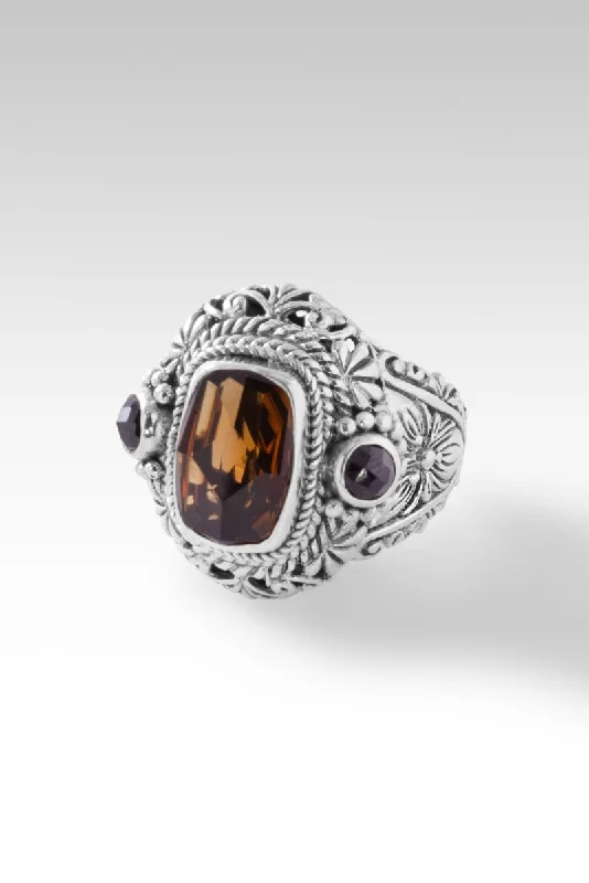 women’s wedding rings with colored diamonds-Gleeful Moments Ring™ in Whiskey Quartz