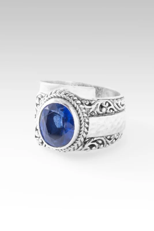 custom wedding rings for women with sapphire stones-Graceful Serenity Ring™ in Blue Kyanite