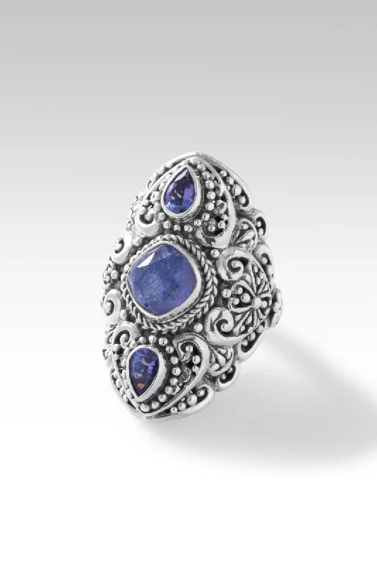 women’s wedding rings with multi-colored gemstones-Gratitude Wins Ring II™ in Tanzanite