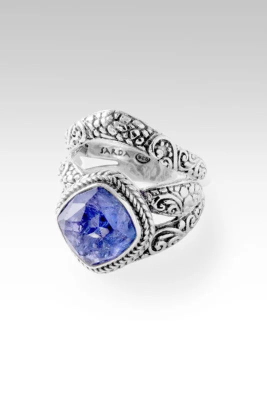 men’s wedding rings with emeralds and diamonds-Gratitude Wins Ring™ in Tanzanite