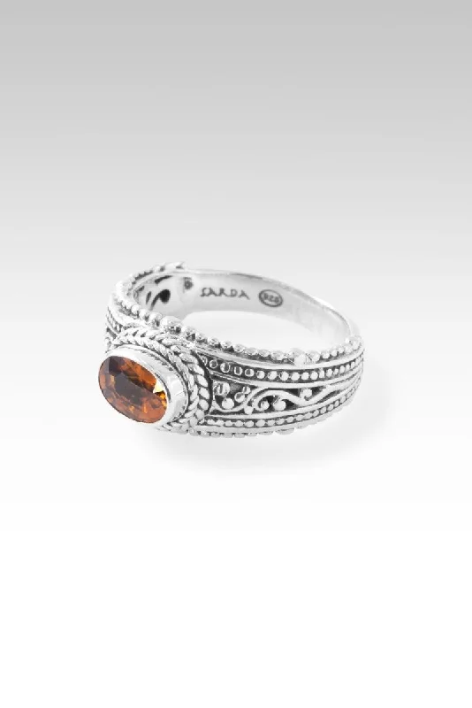 men’s rings with engraved names-Heavenly Splendor Ring™ in Cognac Zircon