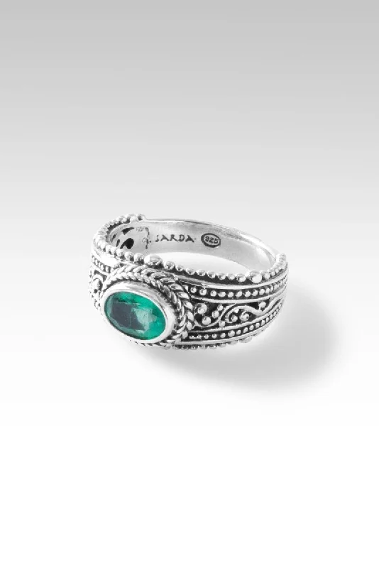 vintage promise rings for couples-Heavenly Splendor Ring™ in Zambian Emerald