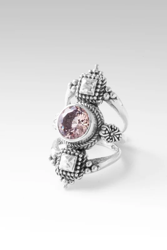 engagement rings with multi-stones for women-Heavenly Whispers Ring II™ in Morganite