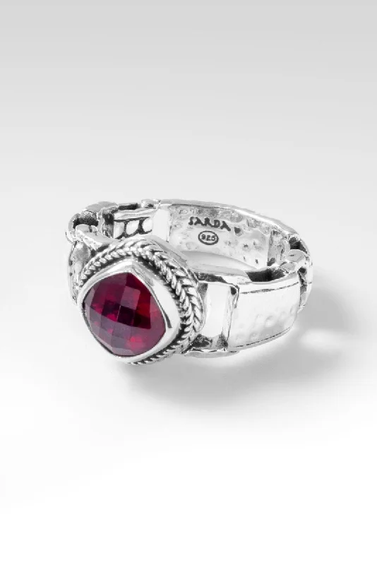 women’s platinum engagement rings with sapphires-Hold on to Promises Ring™ in Red Ruby