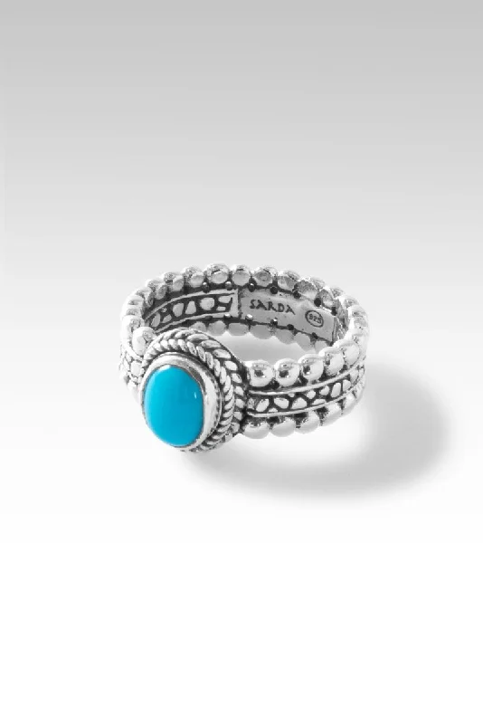 custom gold rings for men with engravings-Hope and Future Ring II™ in Sleeping Beauty Turquoise