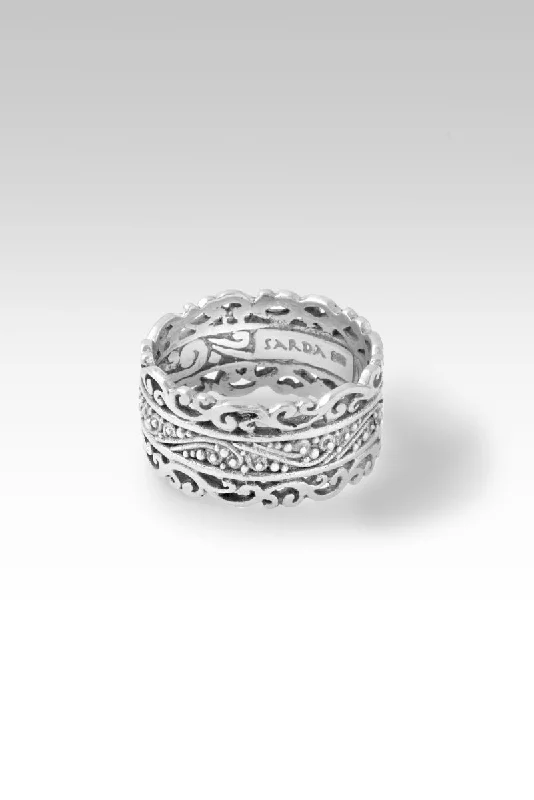 women’s engagement rings with diamonds and emerald stones-Inspiration from Above™ in Filigree