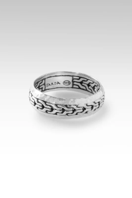 custom wedding rings for men with sapphires and rubies-Iron Courage Ring™ in Chainlink