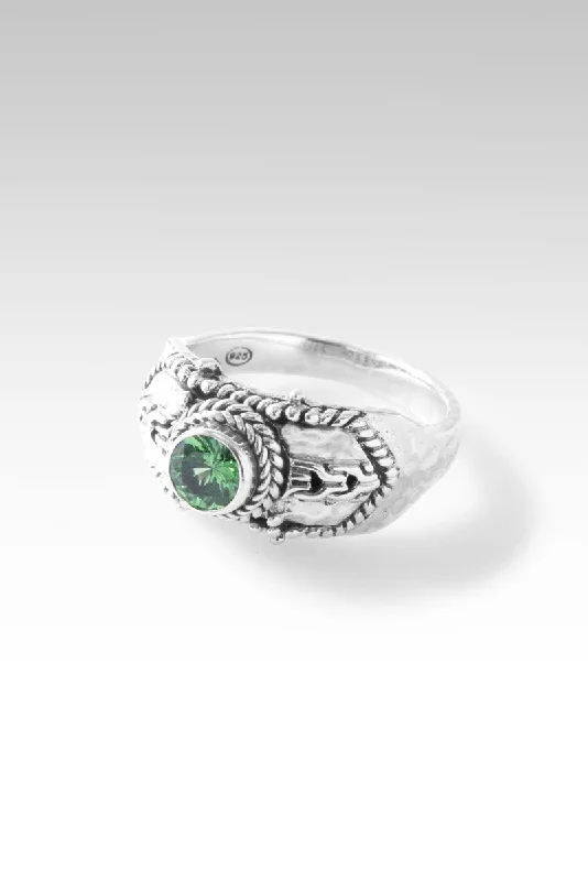 wedding rings with emerald stones for men-Iron Resolve Ring™ in Tsavorite Garnet