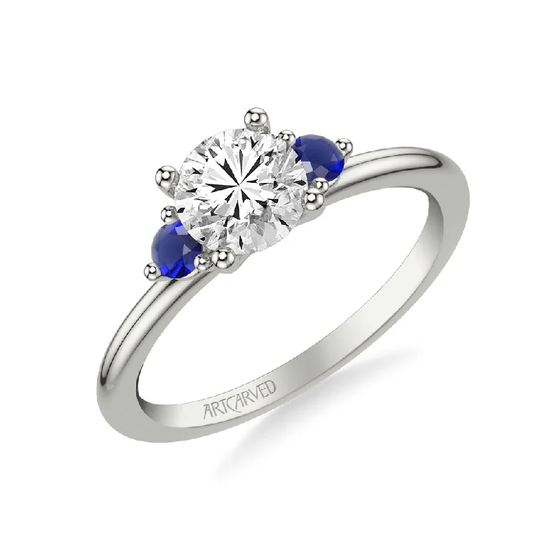 men’s engagement rings with colored diamonds-Artcarved Sapphire Semi-Mount