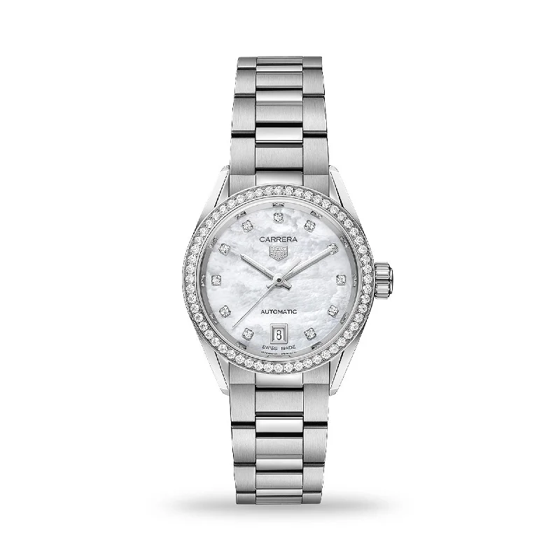 elegant smartwatches for women with touch screen -TAG HEUER CARRERA DATE AUTOMATIC 29MM WBN2414.BA0621