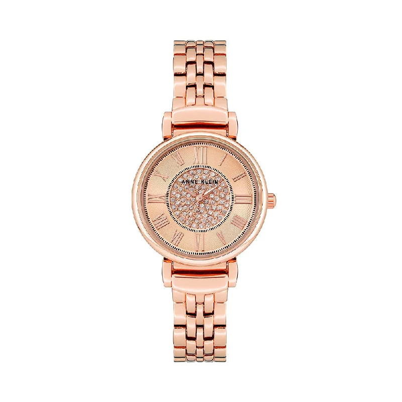 eco-friendly watches with natural wooden materials -Anne Klein AK3872RGRG Analog Watch For Women