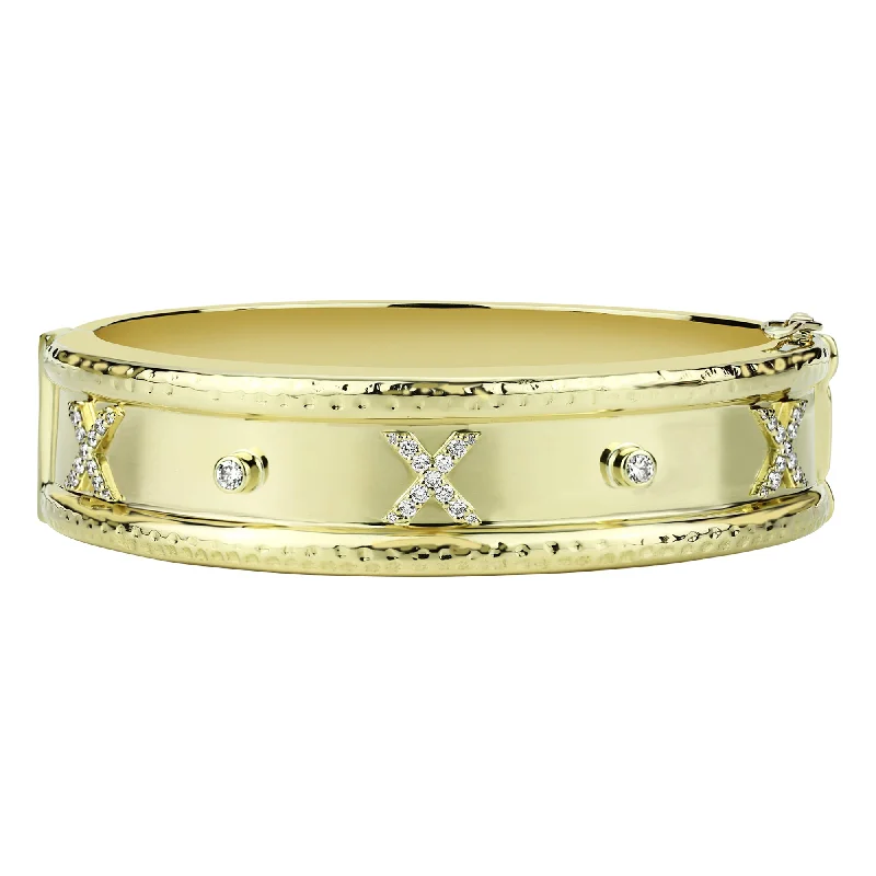 stackable wedding bands with diamonds for women-Bangle - Diamond (2310G)