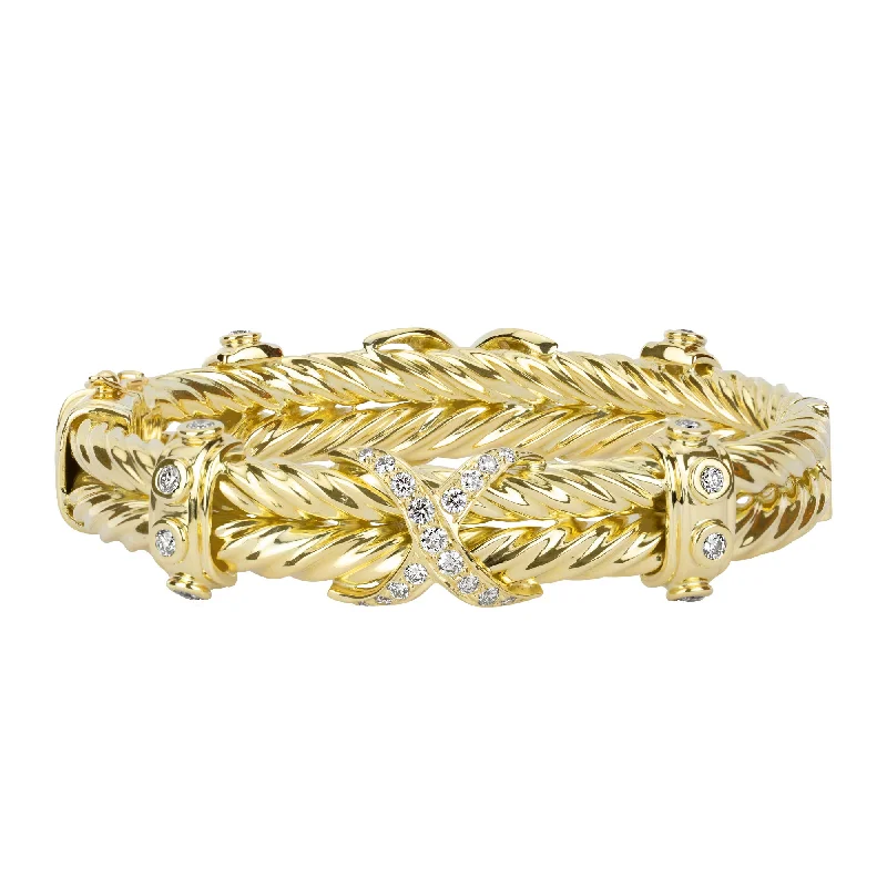 women’s gold rings with colored diamonds-Bangle - Diamond (2349A)