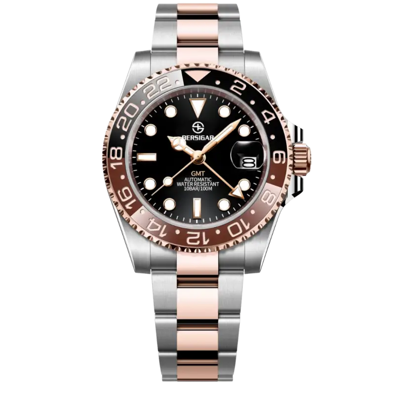 affordable men's watches with modern designs -BERSIGAR LUXAURA 1662 Rose Oyester