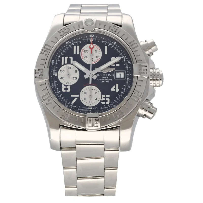 smartwatches for women with fitness tracking and notifications -Breitling Avenger II A13381 43mm Stainless Steel Watch