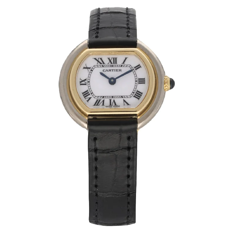 classic leather strap watches for men with date function -Cartier Elliipse 26mm Bi-Colour Ladies Watch