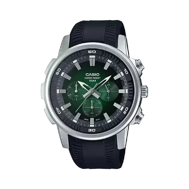 men’s watches with large, easy-to-read dials -Casio ENTICER A1966 Black Analog Men's Watch