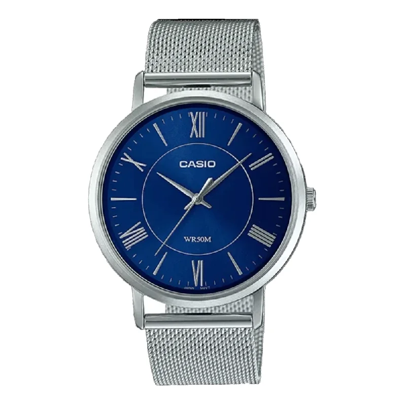 stylish watches for men with sophisticated look -Casio Enticer Mens Blue Dial Men's Watch - A1918