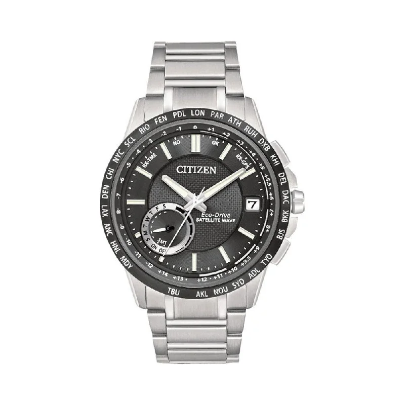 best dive watches with high water resistance for men -Citizen Eco-Drive SATELLITE WAVE-GPS CC3007-55E Men Watch