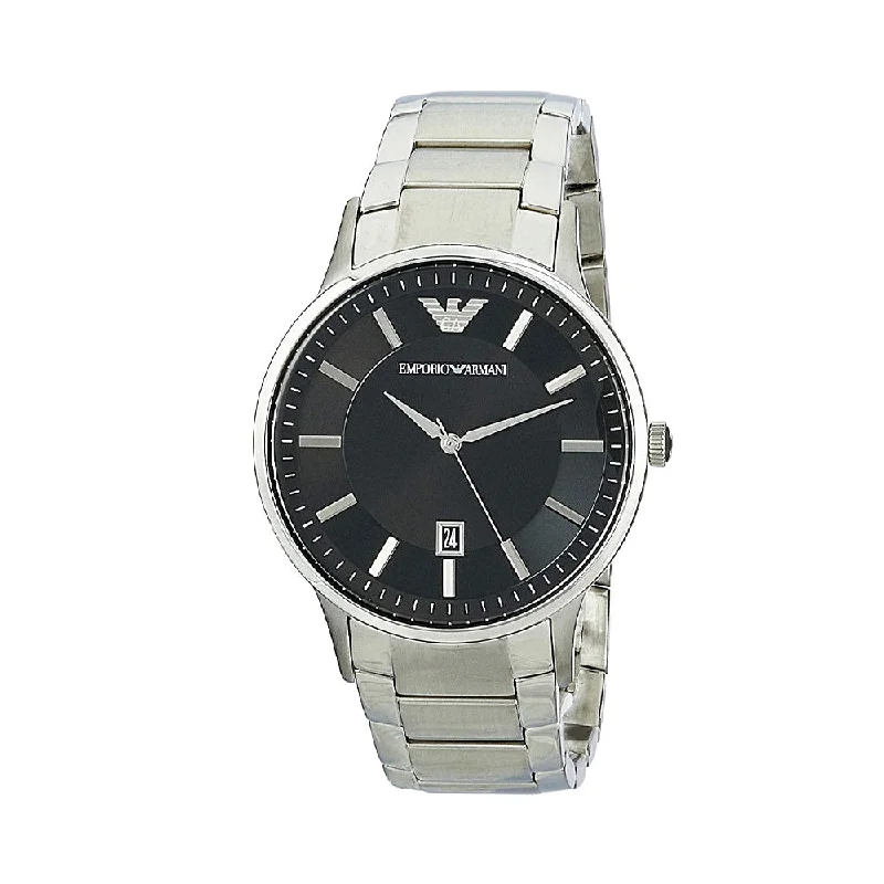 luxury men’s watches with leather and stainless steel -Emporio Armani AR11181 Men Watch