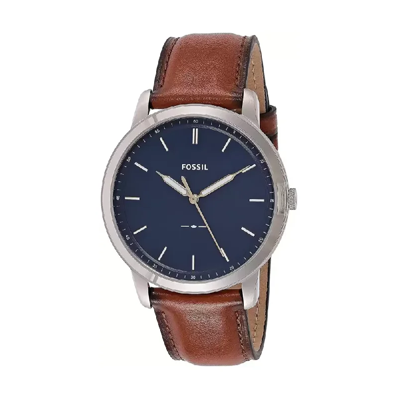 luxury watches with gold and silver combination for men -Fossil FS5304 THE MINIMALIST 3H Analog Watch For Men