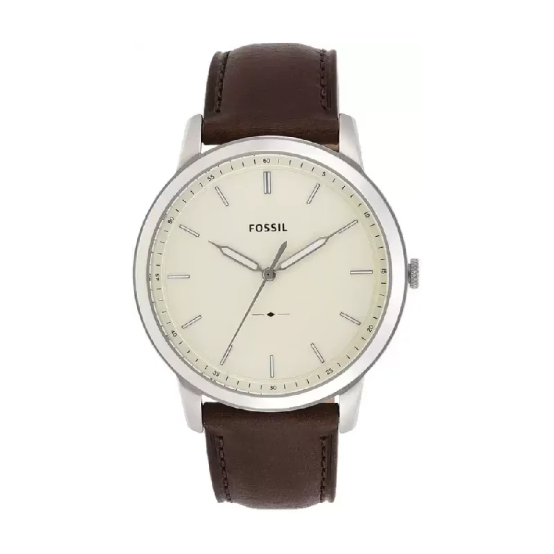 watches for women with bold dial designs and large markers -Fossil FS5439 THE MINIMALIST 3H Analog Watch For Men