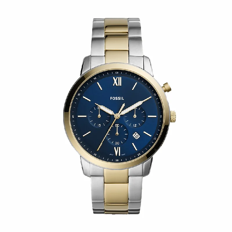 women’s watches with elegant gold design and diamond markers -Fossil FS5706 Neutra Analog Blue Dial Men's Watch