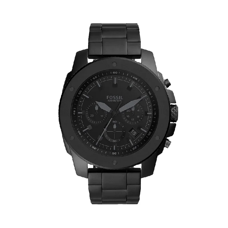 high-quality sport watches with advanced tracking for men -Fossil FS5717 Mega Machine Analog Black Dial Men's Watch