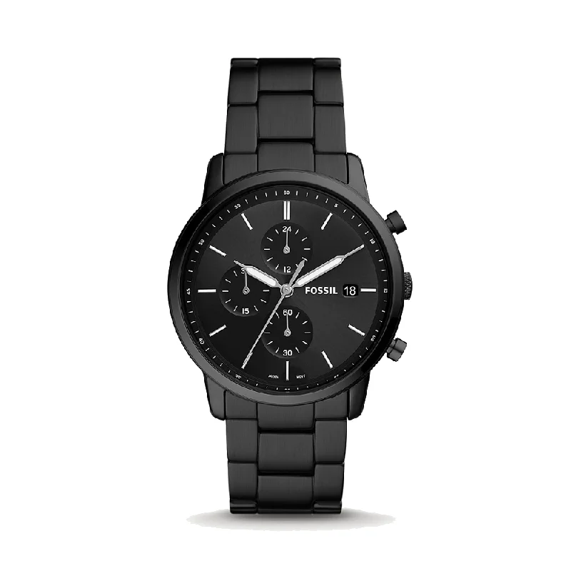 stylish digital watches with advanced functions for men -Fossil FS5848 Minimalist Analog Black Dial Men's Watch