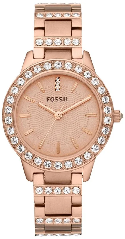 smartwatches for women with fitness and health metrics -Fossil Jesse Rose-Tone Stainless Steel Watch ES3020