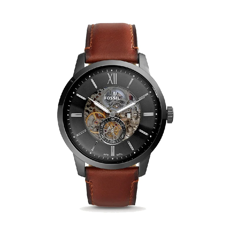 watches for men with black dial and silver hands -Fossil ME3181 Townsman Analog Grey Dial Men's Watch